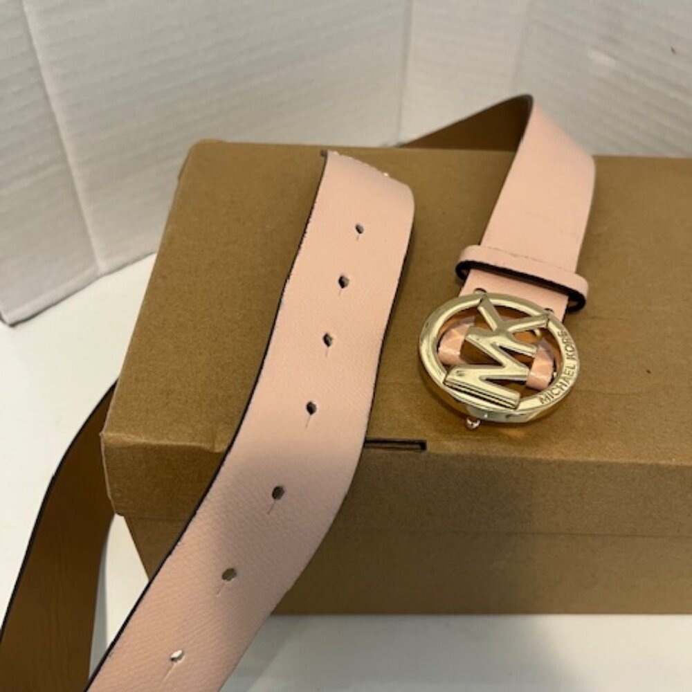 Michael Kors pink leather belt.